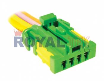 FICHA DE CONEXION ROYALTEK 4 (CUATRO) VIAS BULBO STOP SANDERO Y LUZ DE TECHO PEUGEOT 207 /208 - VENTA EN PAQUETES DE 5 UNIDADES ---